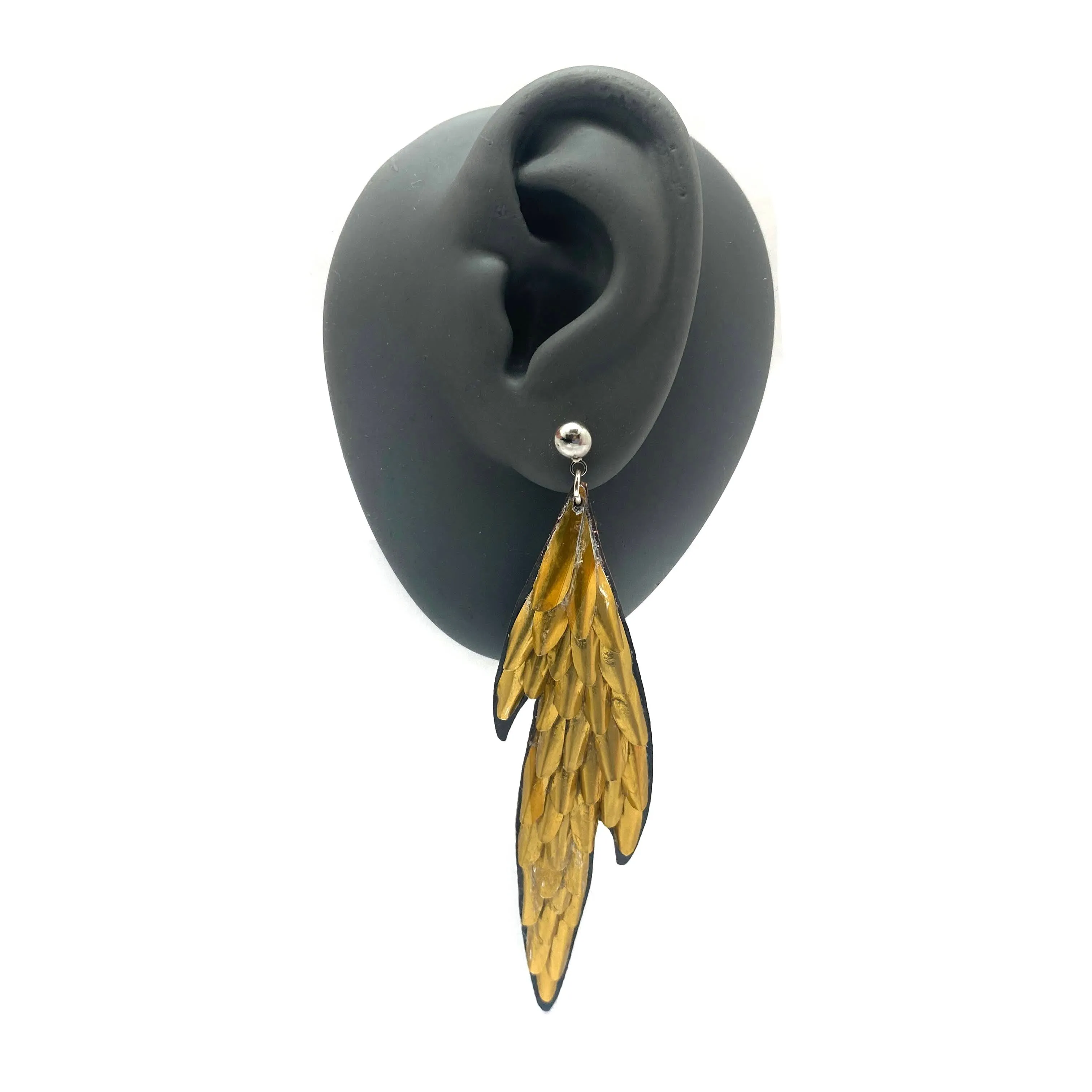 Golden Cascade Aluminum Earrings
