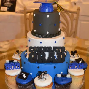 Graduation Tower Cake 8-6-4"
