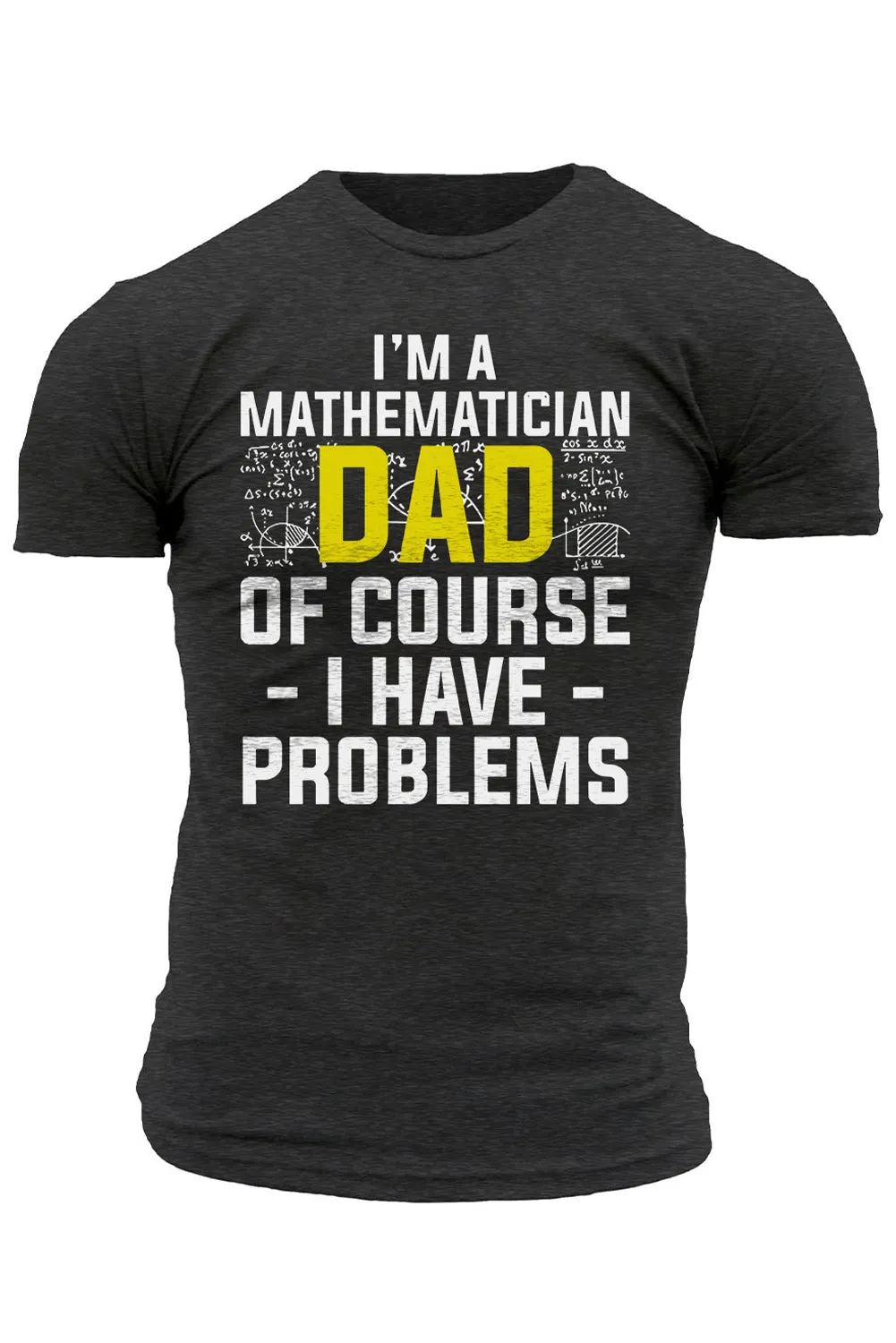 Gray Father's Day Letter Print Muscle Fit Men's Graphic Tee