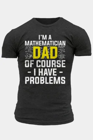 Gray Father's Day Letter Print Muscle Fit Men's Graphic Tee