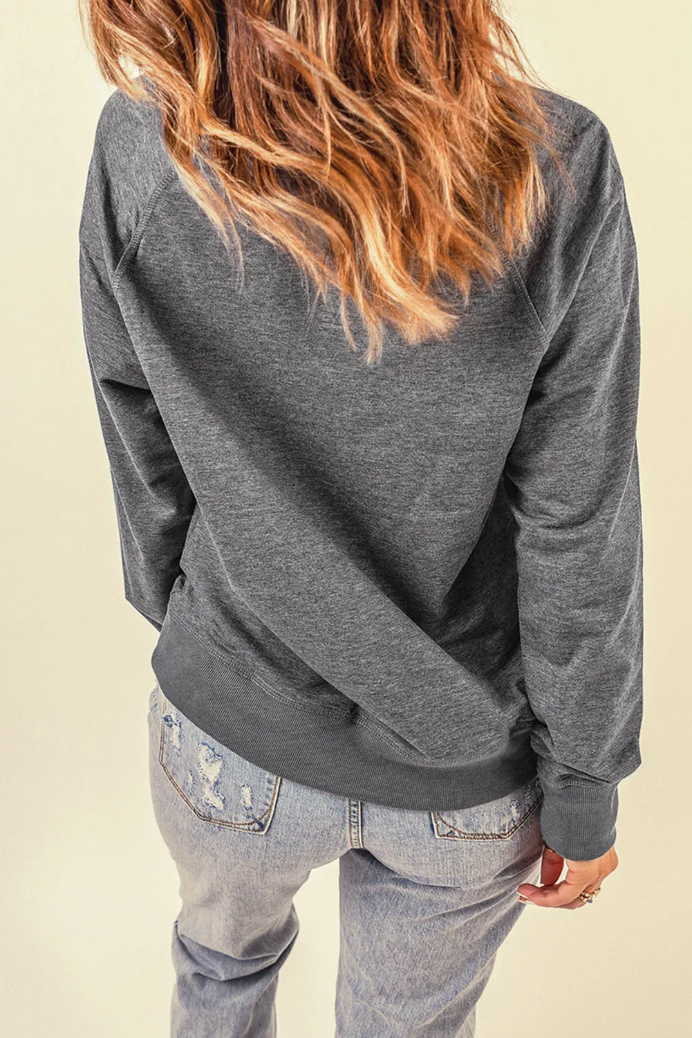 Gray LEGGINGS Leaves & LATTES Please Graphic Sweatshirt