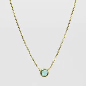 Green Apatite Spirit Stone Necklace - Gold
