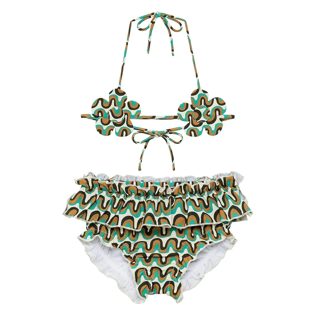 Groovy Mini Flower Top x Cabana Bottom Set
