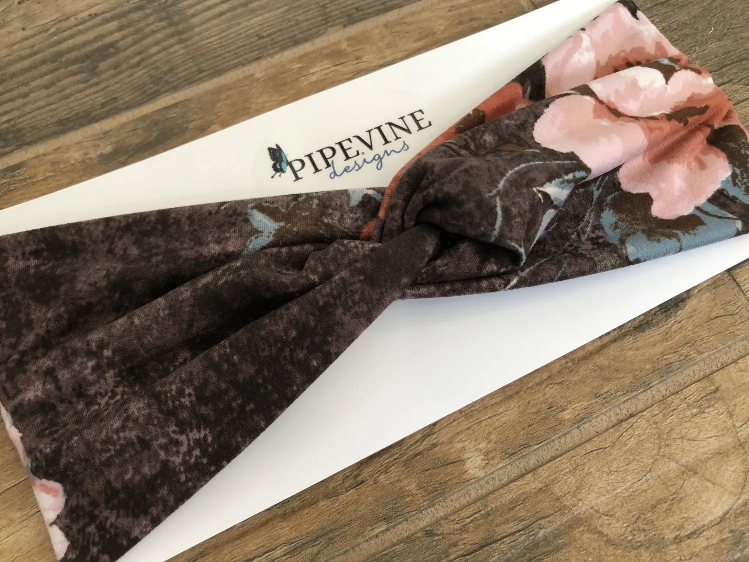 Grunge Floral Faux Knot Headband