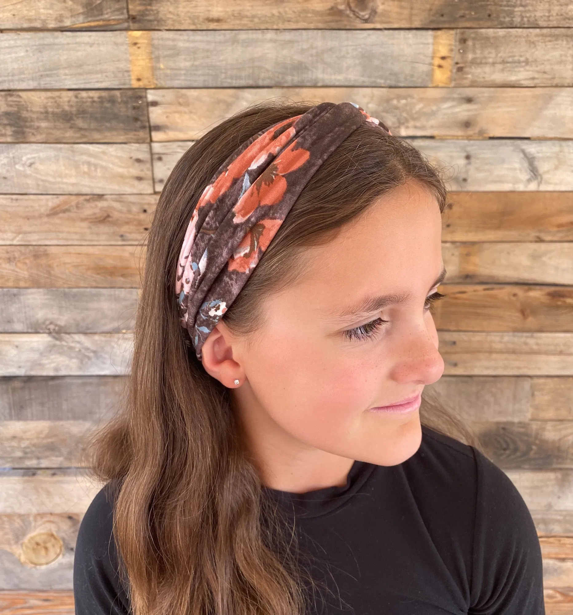 Grunge Floral Faux Knot Headband
