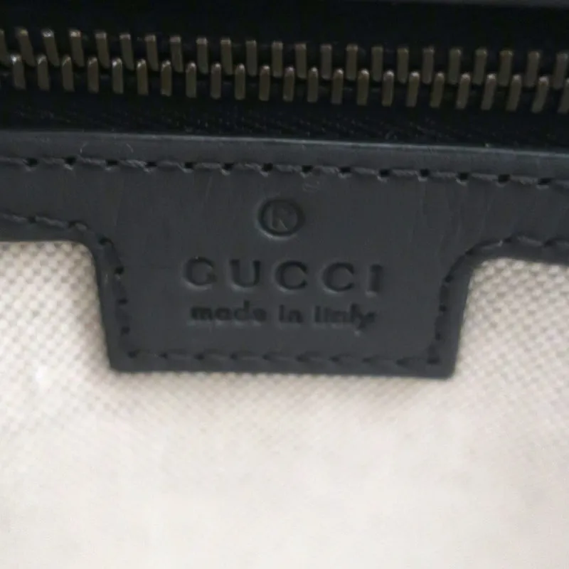 Gucci Bauletto Duffle Bag Black GG Monogram Canvas Extra Large Crossbody