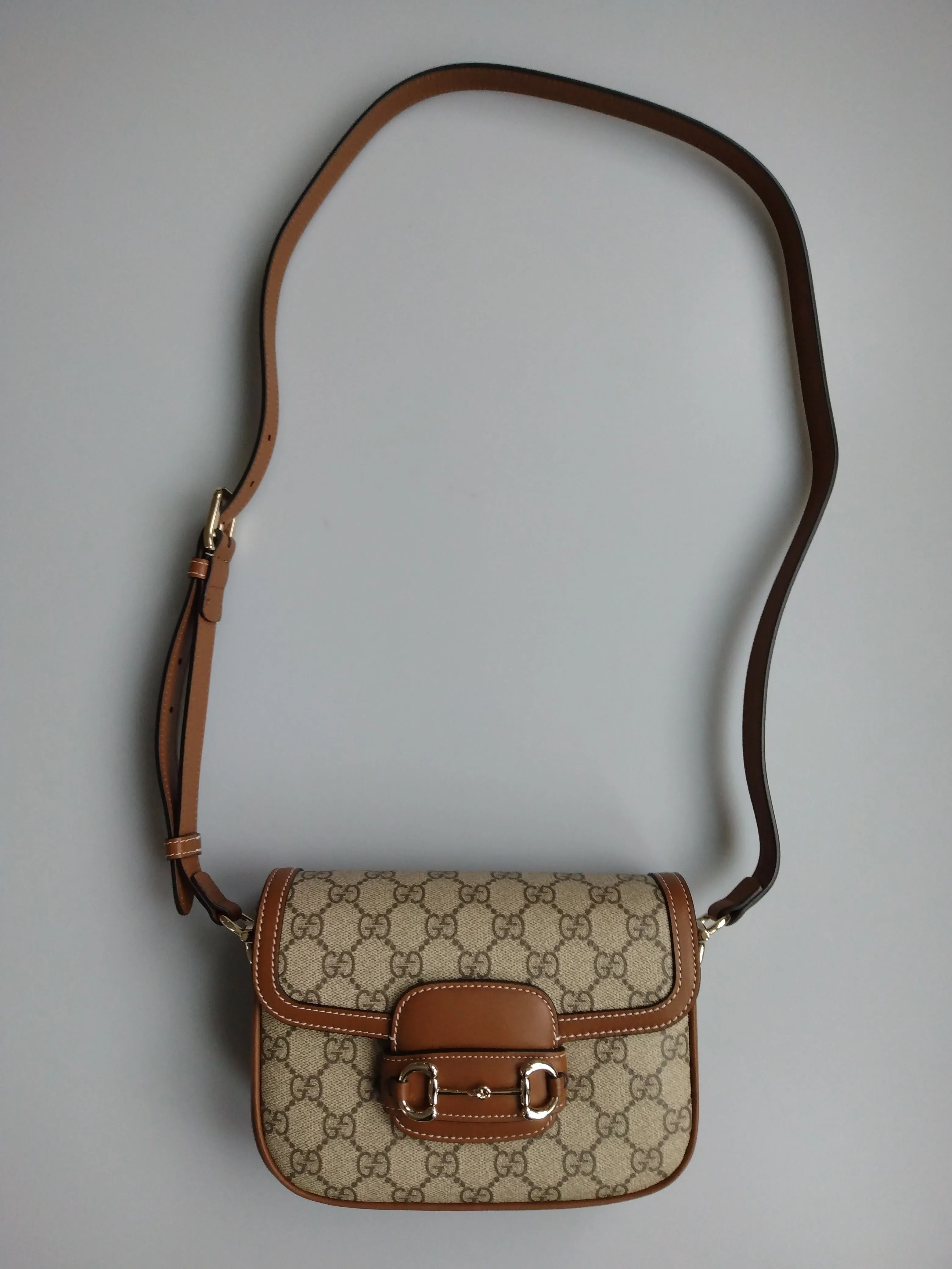 Gucci Brown Horsebit 1955 Soft Mini Shoulder Bag