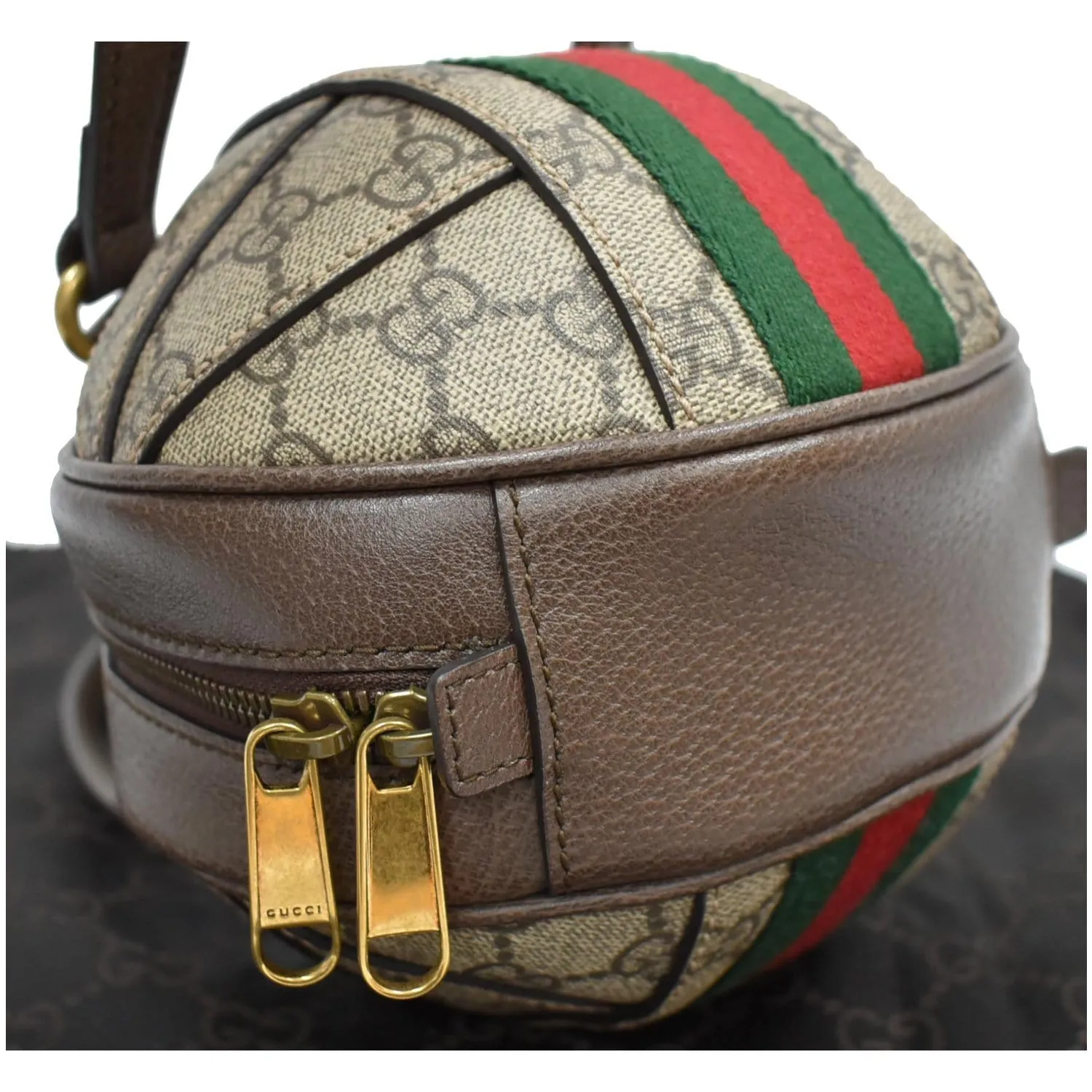GUCCI Ophidia Mini GG Sphere Top-Handle Canvas Bowler Bag Beige 574794