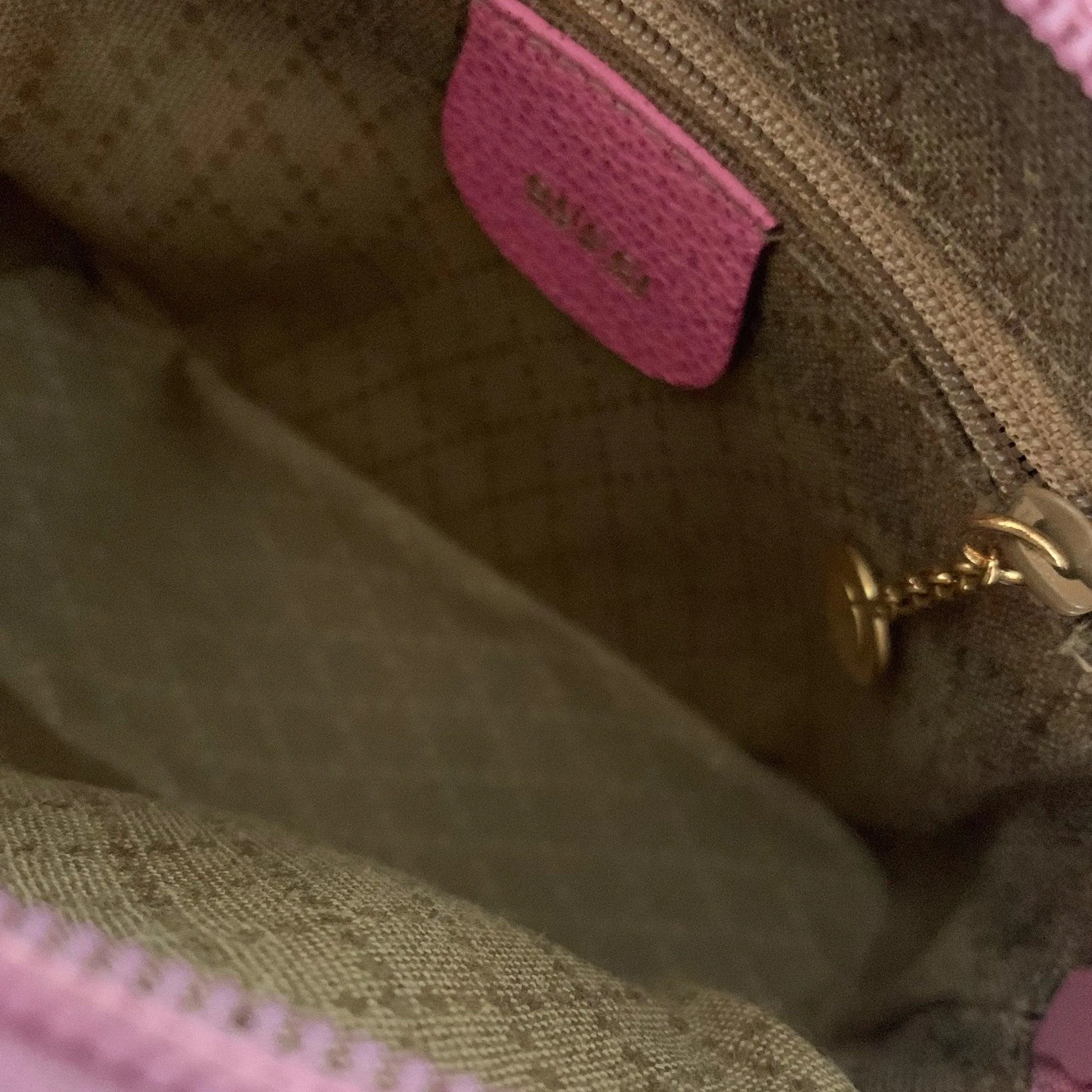 Gucci Pink Suede Bamboo Mini Two Way Bag
