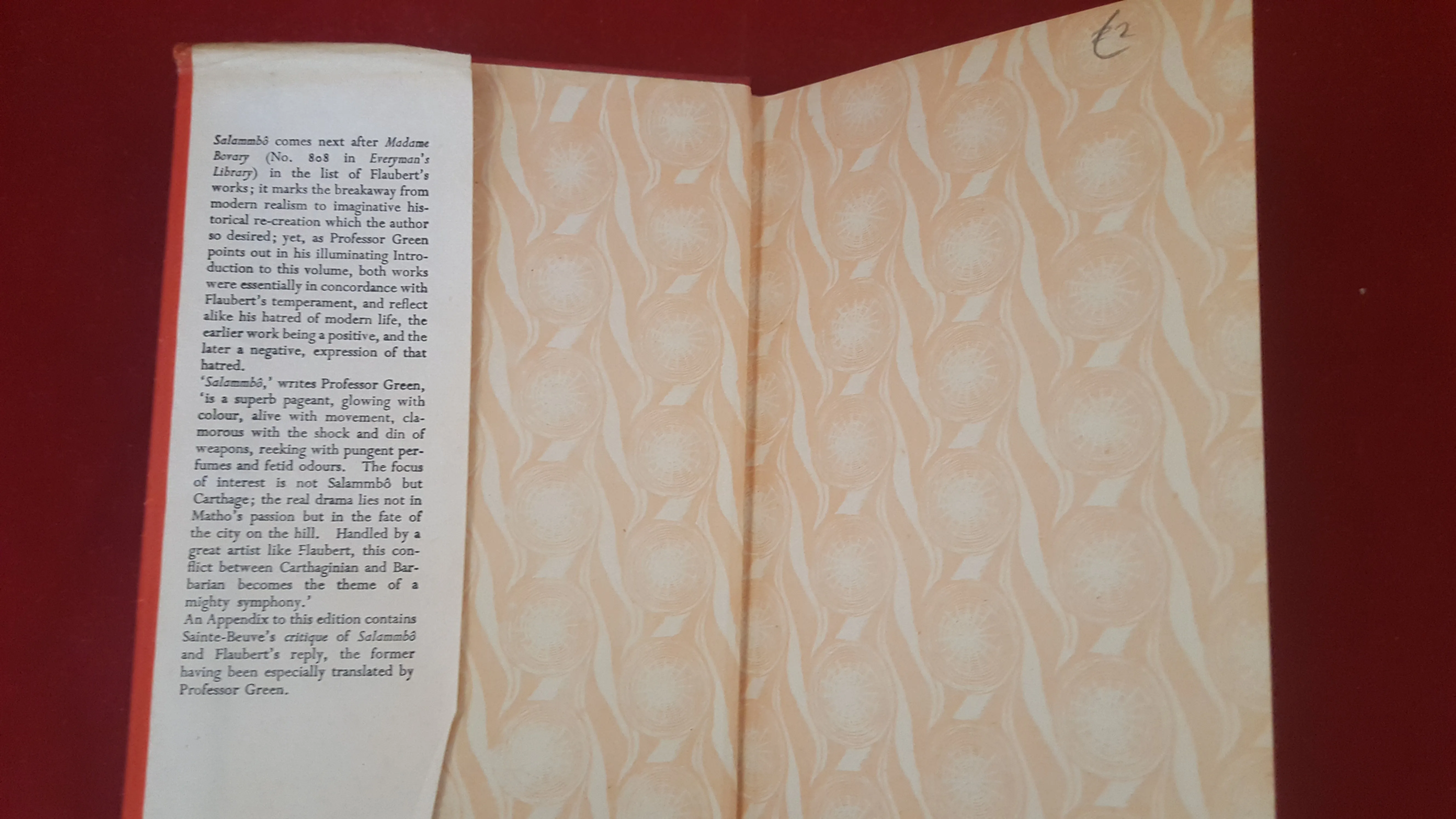 Gustave Flaubert - Salammbo, Dent - Dutton, 1944, Everyman's Library 869