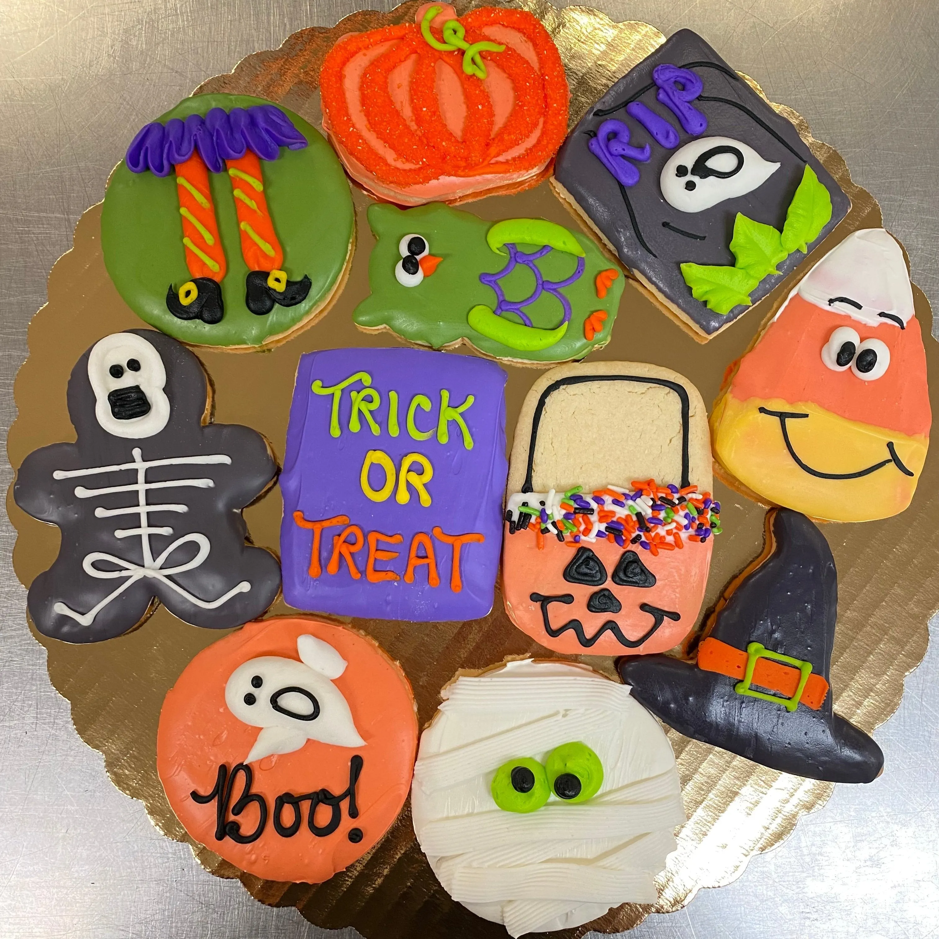 Halloween Decorated Cookie Tray