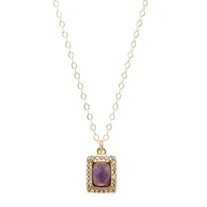 Halo Necklace in Ruby