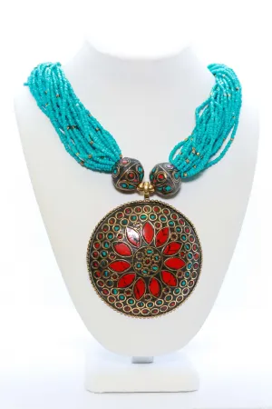 Hand Crafted Tibetan Statement Necklace