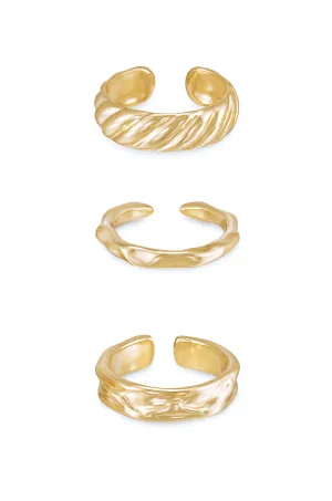 Hand Worked Ring Set of 3