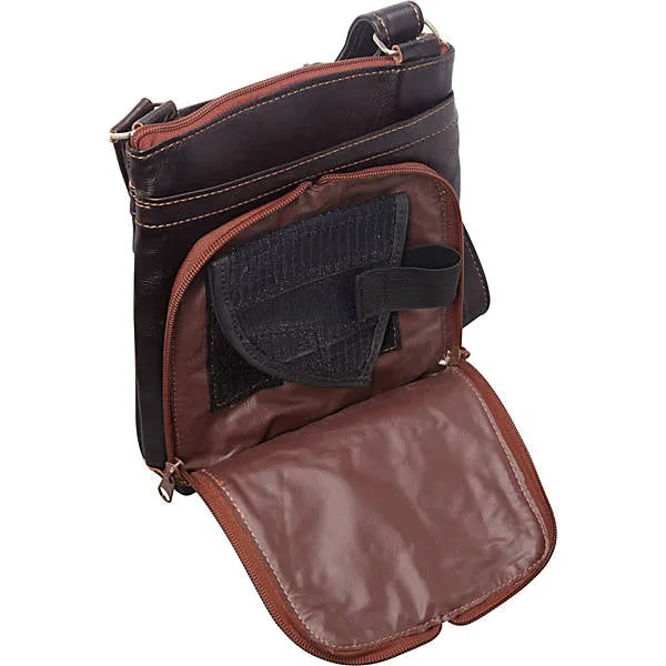 Handbag, Conceal-Carry Cross Body Purse, Hand Tooled Leather, SALE! - Style 8408