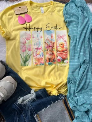 Happy Easter Brushstrokes Tee