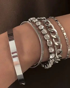 HARPER GRACE STACKING CHAIN BRACELET SET