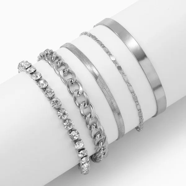 HARPER GRACE STACKING CHAIN BRACELET SET