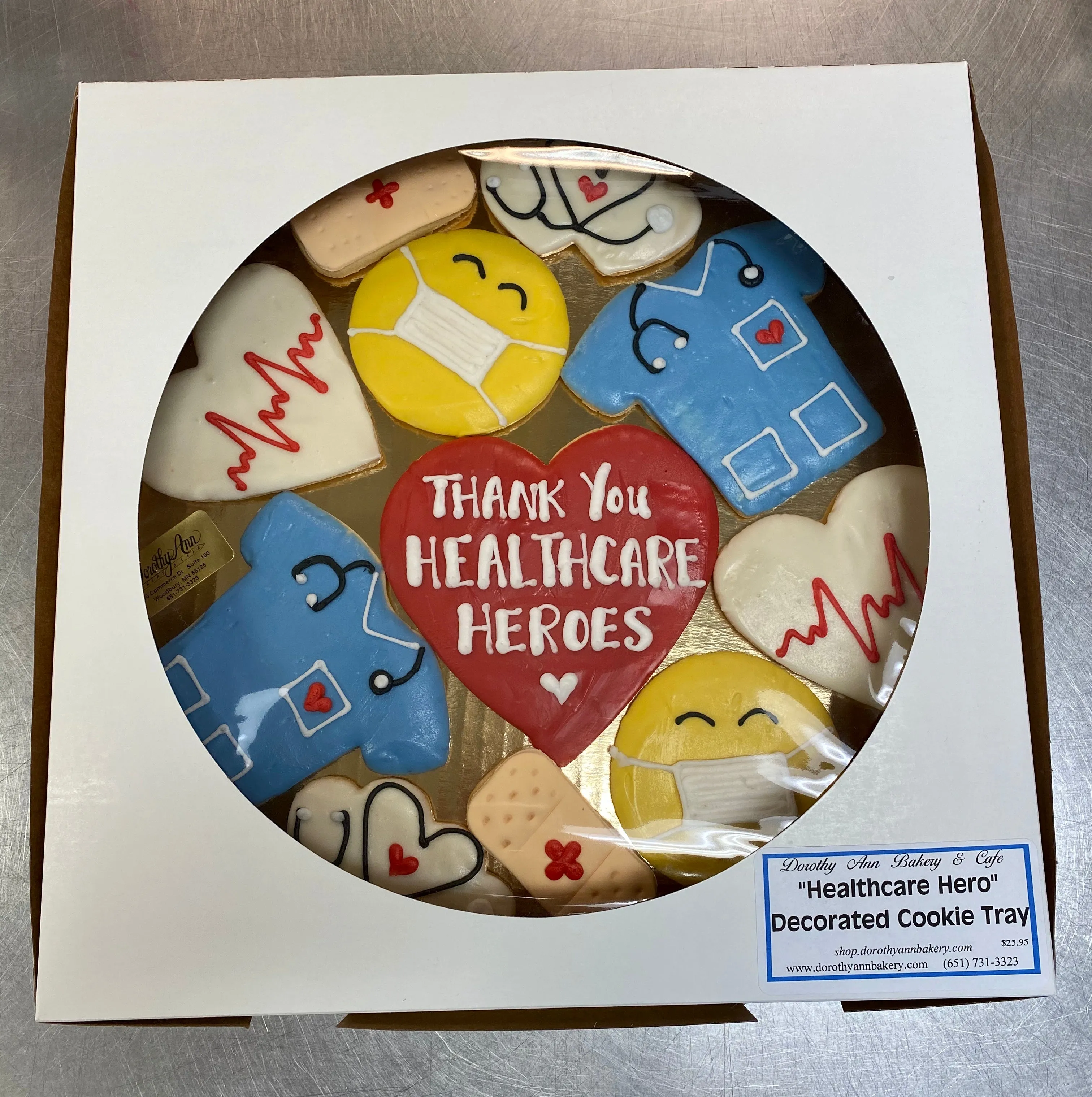 Healthcare Hero Decorated Cookie Box