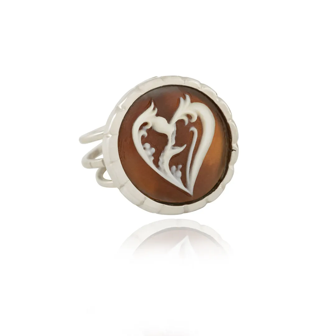 Heart Cameo Statement Ring