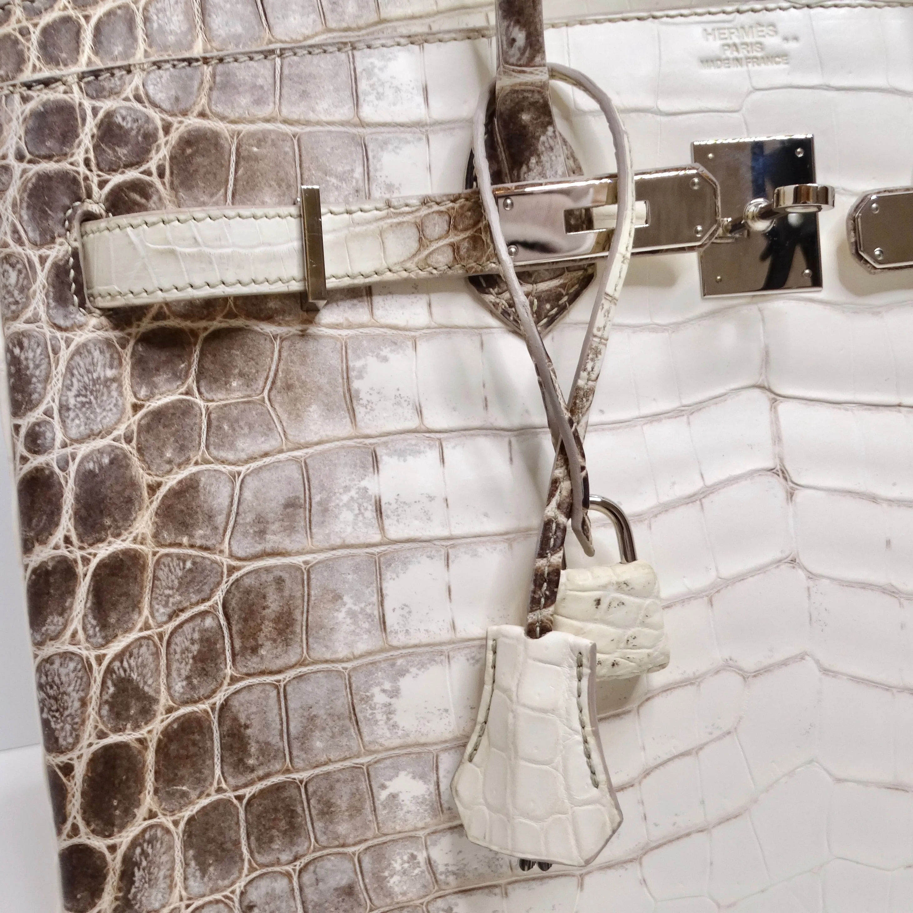Hermes Birkin 35cm Himalayan Niloticus Crocodile Matte Palladium Hardware