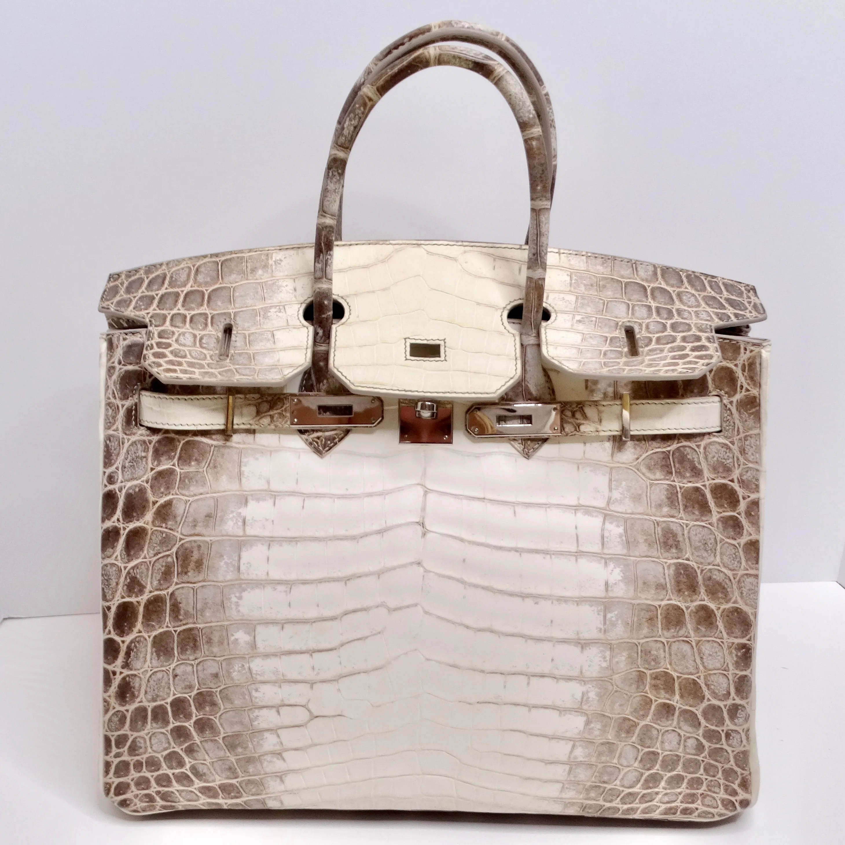 Hermes Birkin 35cm Himalayan Niloticus Crocodile Matte Palladium Hardware