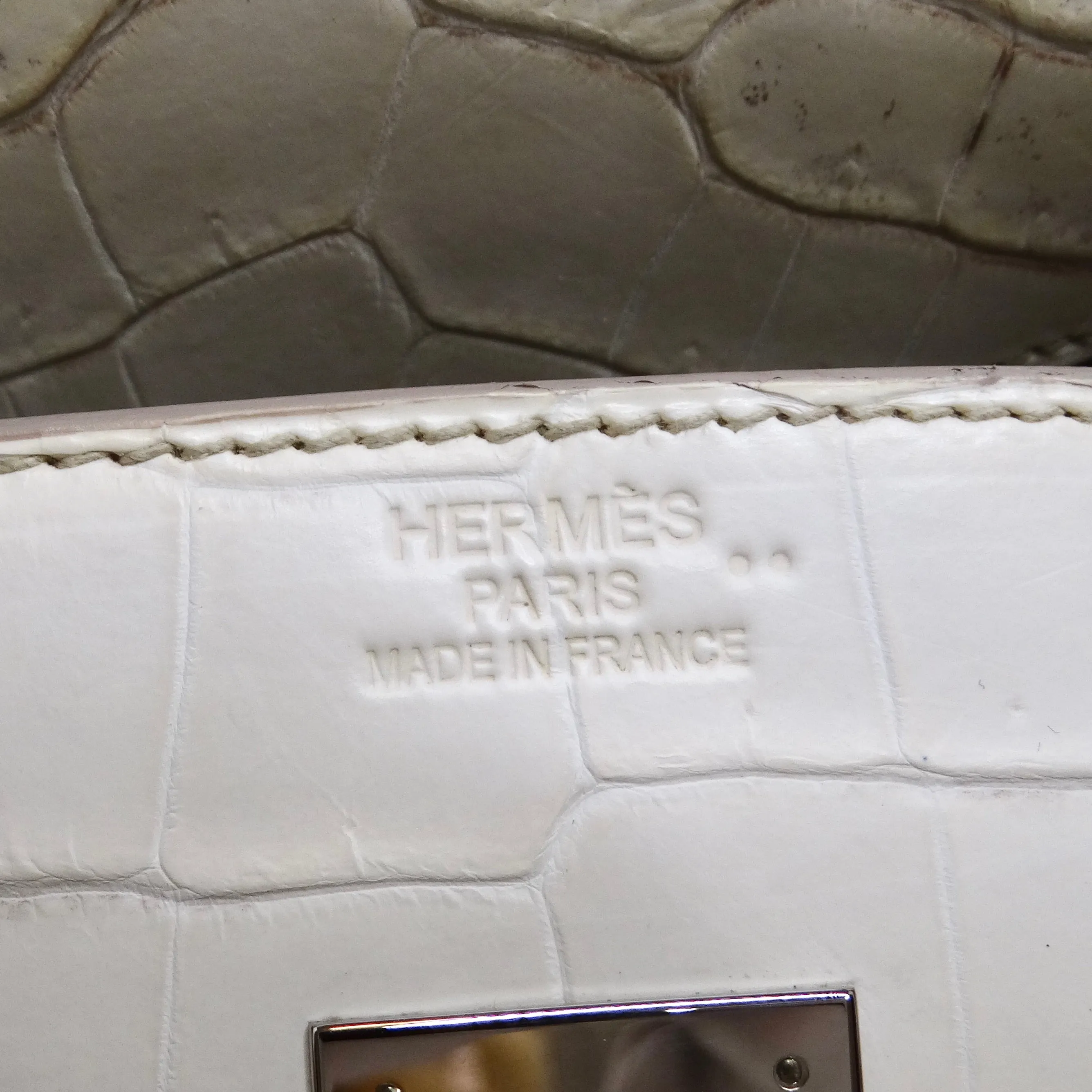 Hermes Birkin 35cm Himalayan Niloticus Crocodile Matte Palladium Hardware