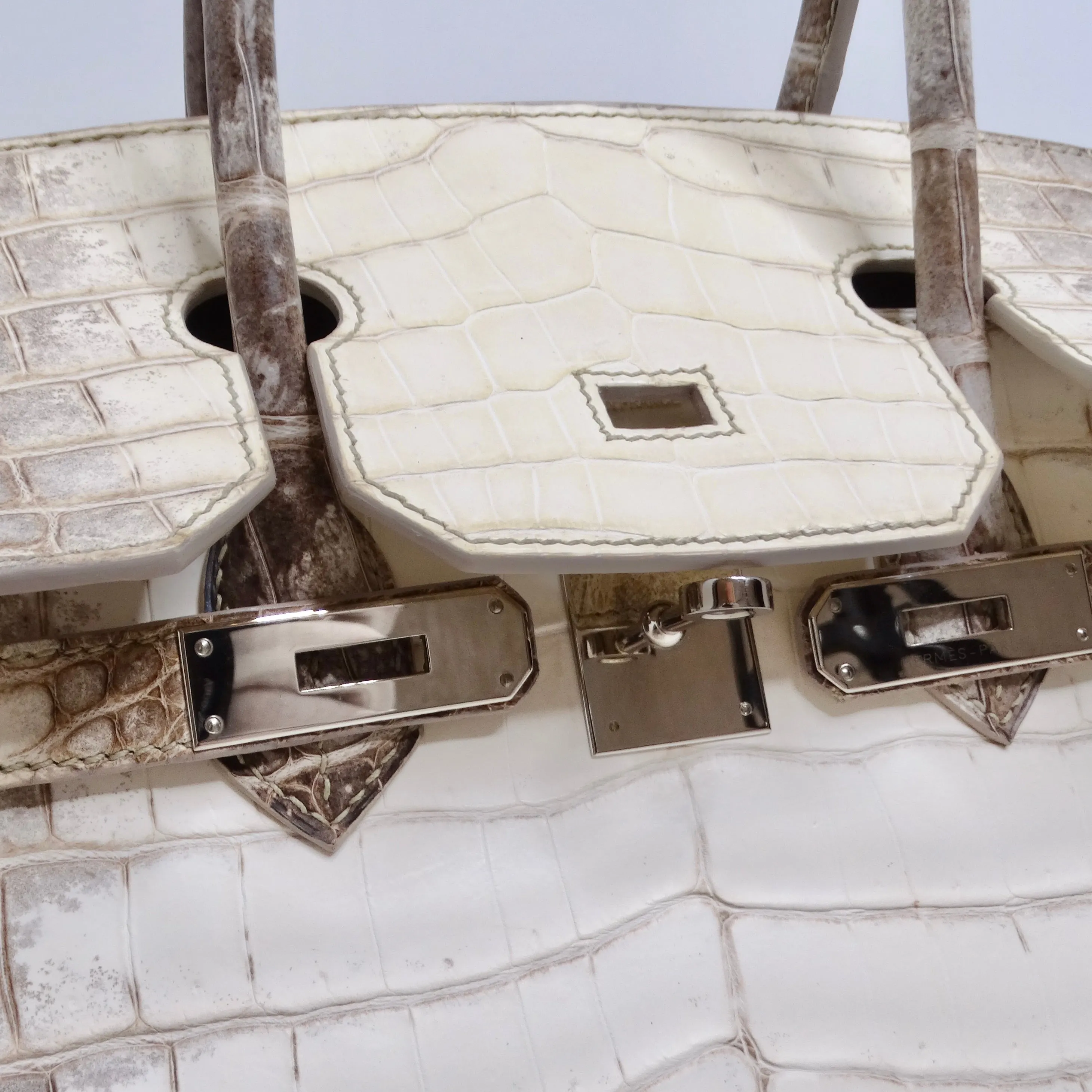 Hermes Birkin 35cm Himalayan Niloticus Crocodile Matte Palladium Hardware