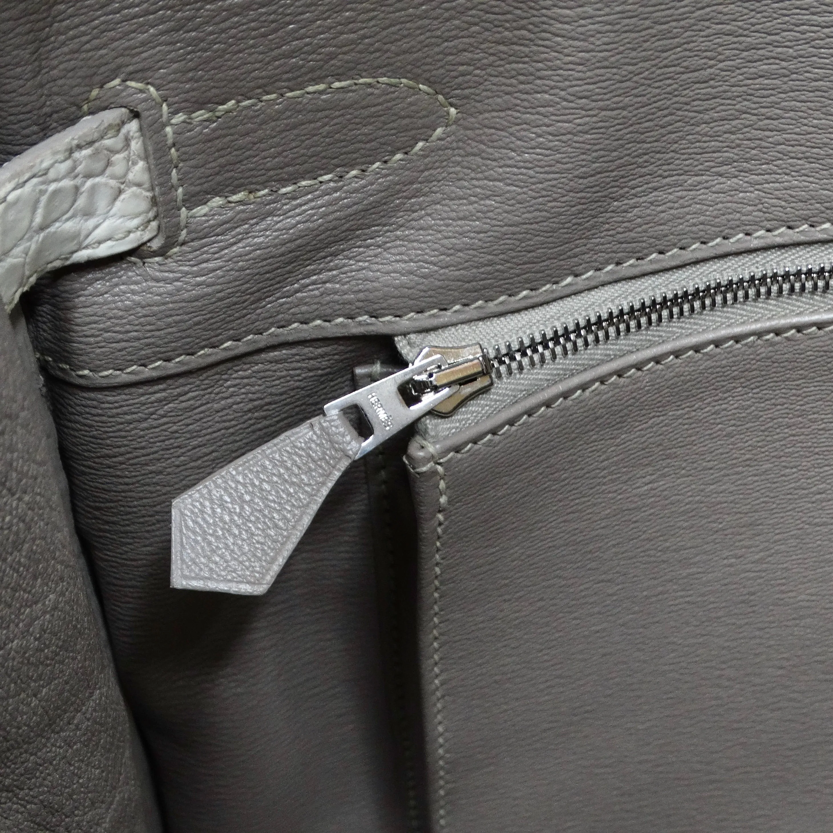 Hermes Birkin 35cm Himalayan Niloticus Crocodile Matte Palladium Hardware