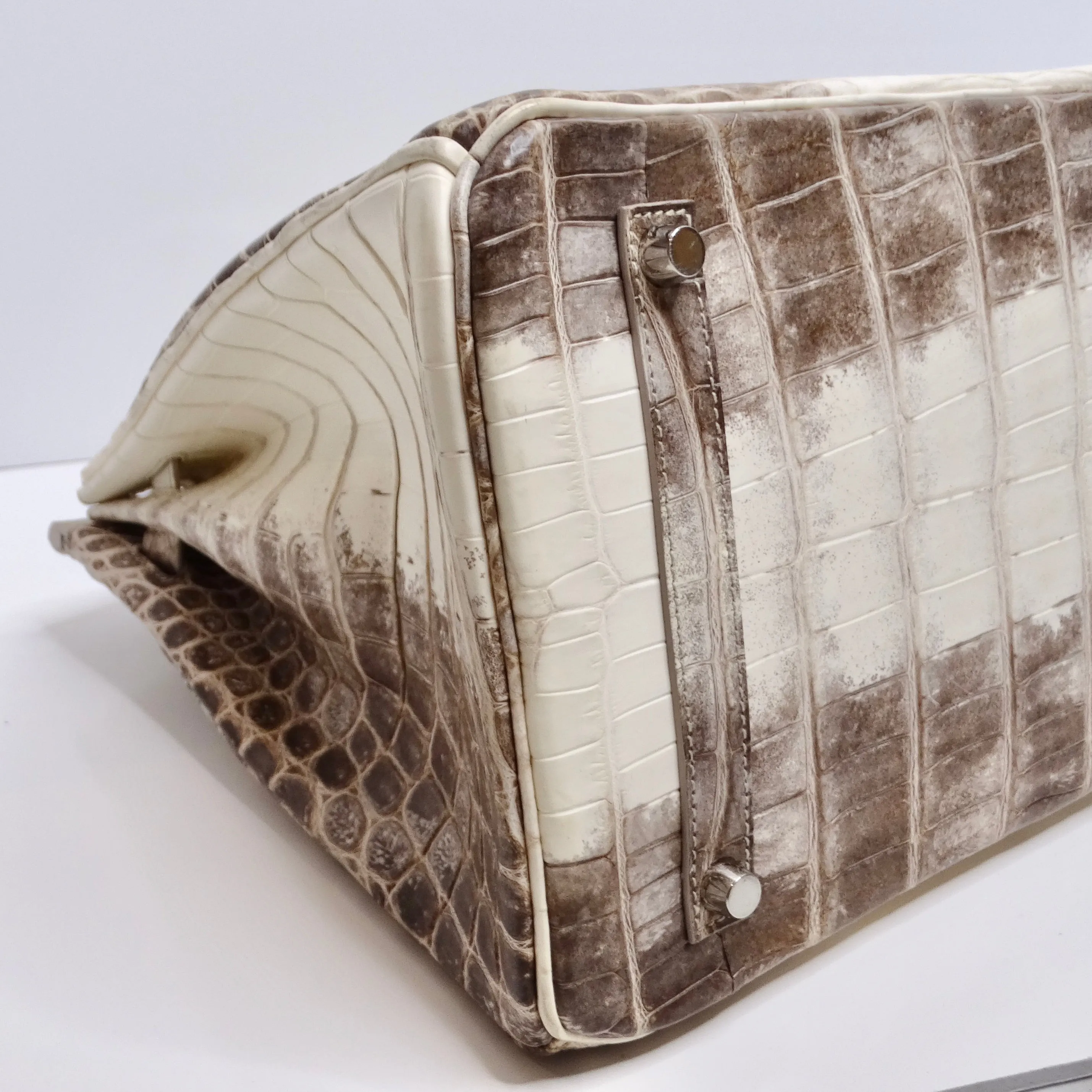 Hermes Birkin 35cm Himalayan Niloticus Crocodile Matte Palladium Hardware