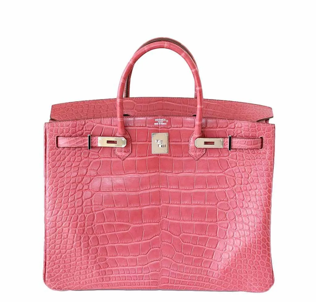 Hermès Birkin 40 Boise de Rose Alligator Bag