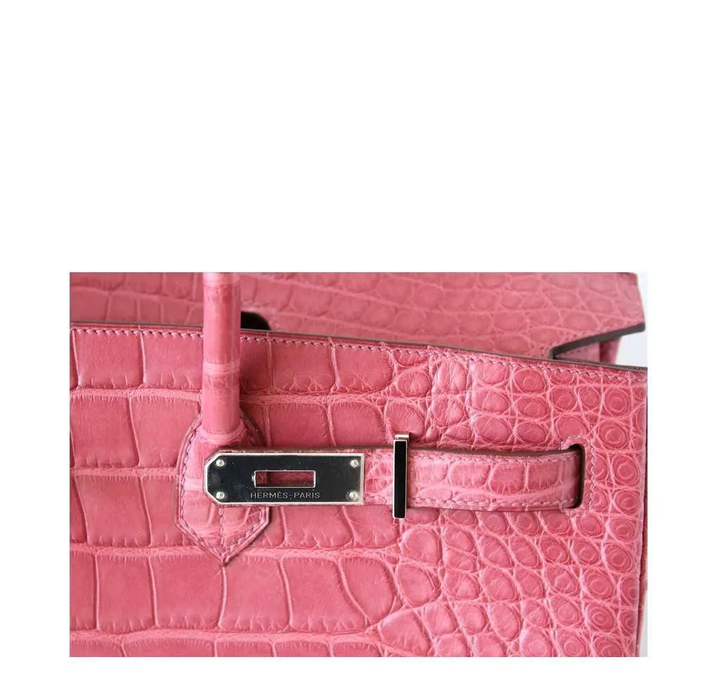 Hermès Birkin 40 Boise de Rose Alligator Bag