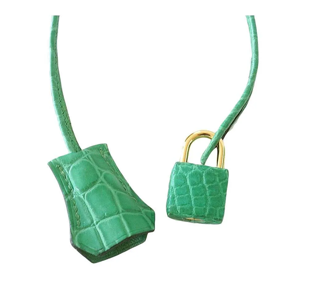 Hermès Matte Alligator Birkin 35 Cactus Bag GHW