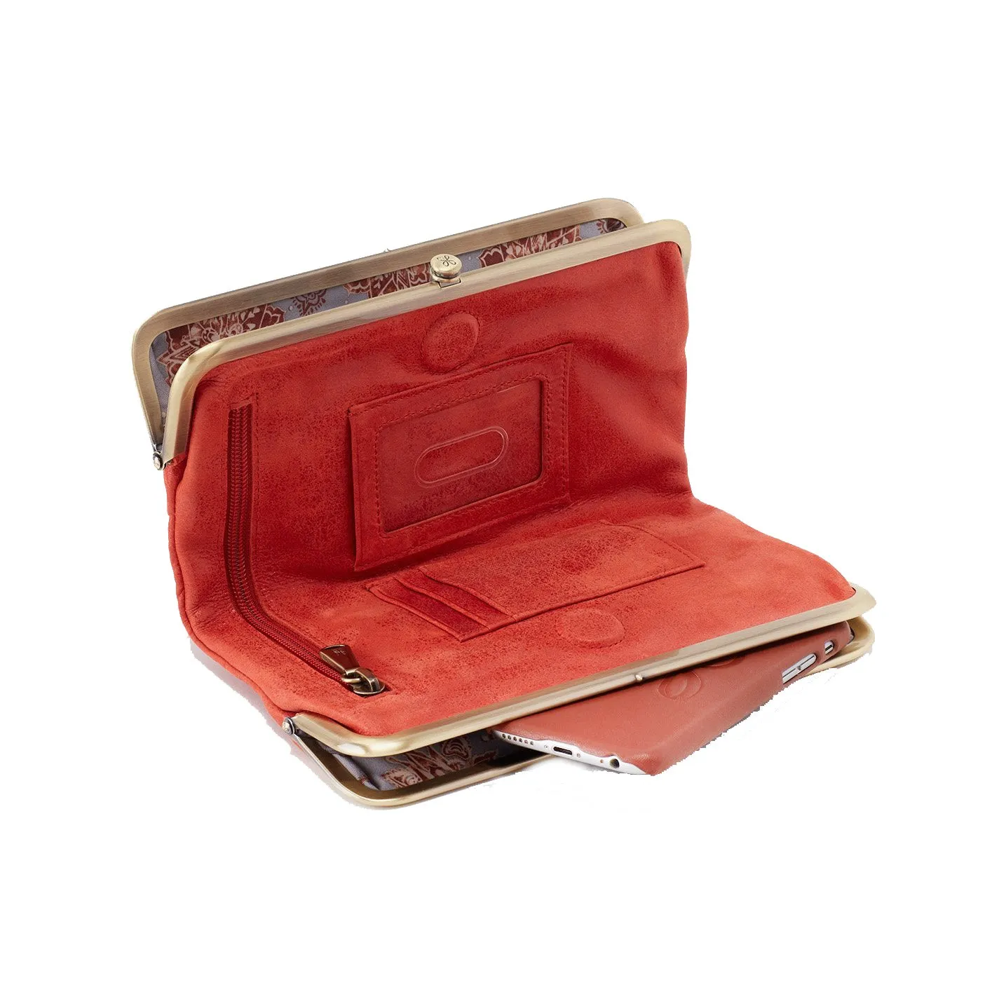 Hobo Lauren Wallet - Lava