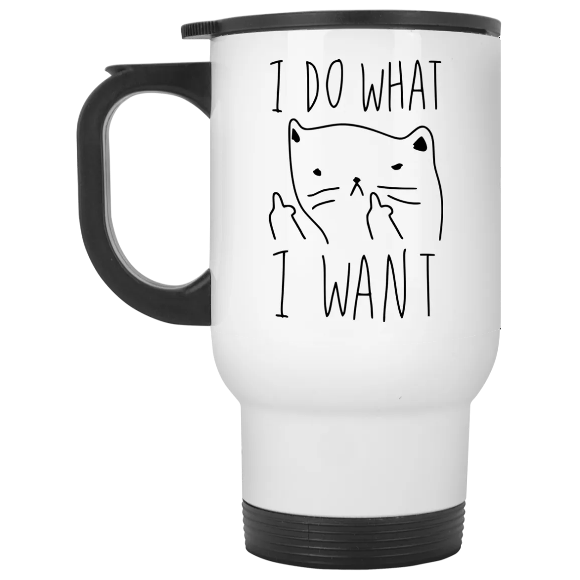 I do what I want, cat face mugs