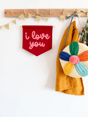 I Love You Mini Felt Banner