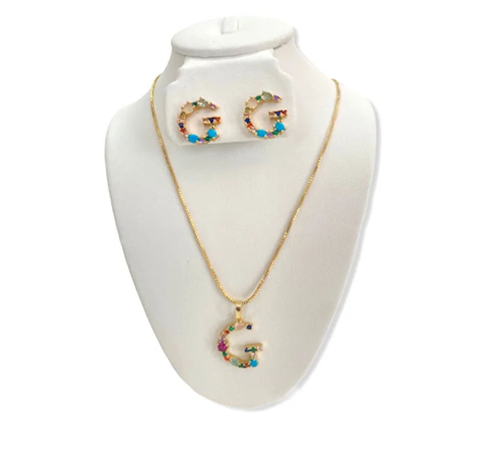 INITIAL NECKLACE SET
