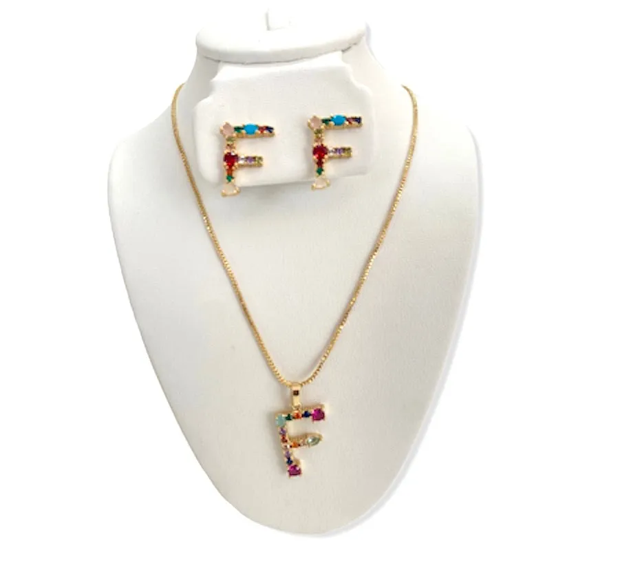 INITIAL NECKLACE SET