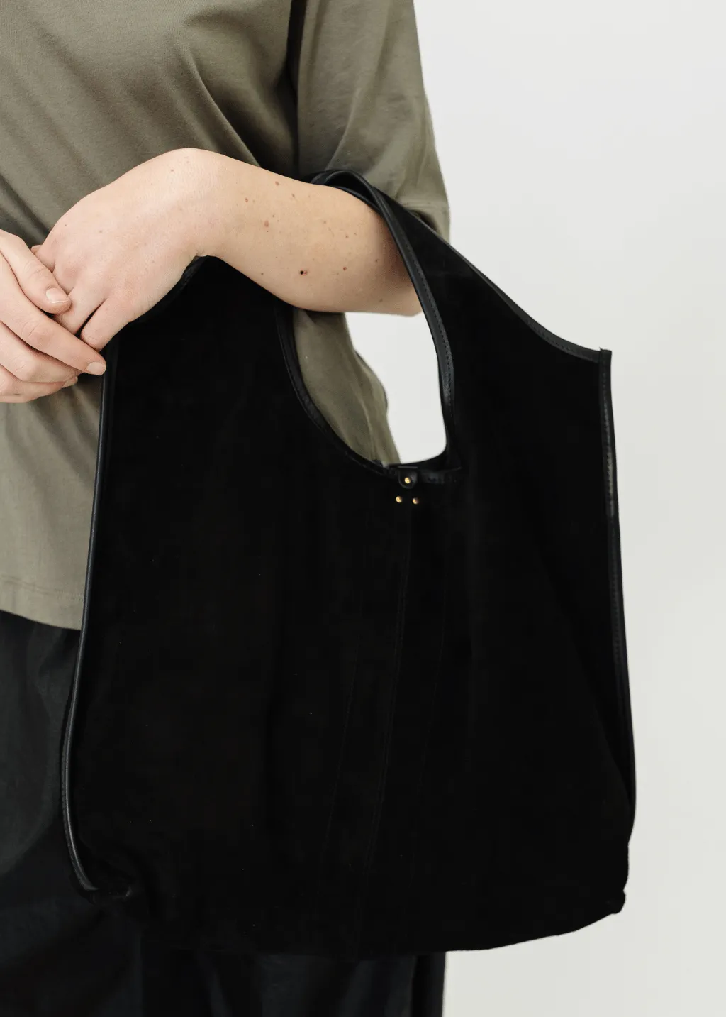 Jerome Dreyfuss Paco Bag in Split Suede Noir