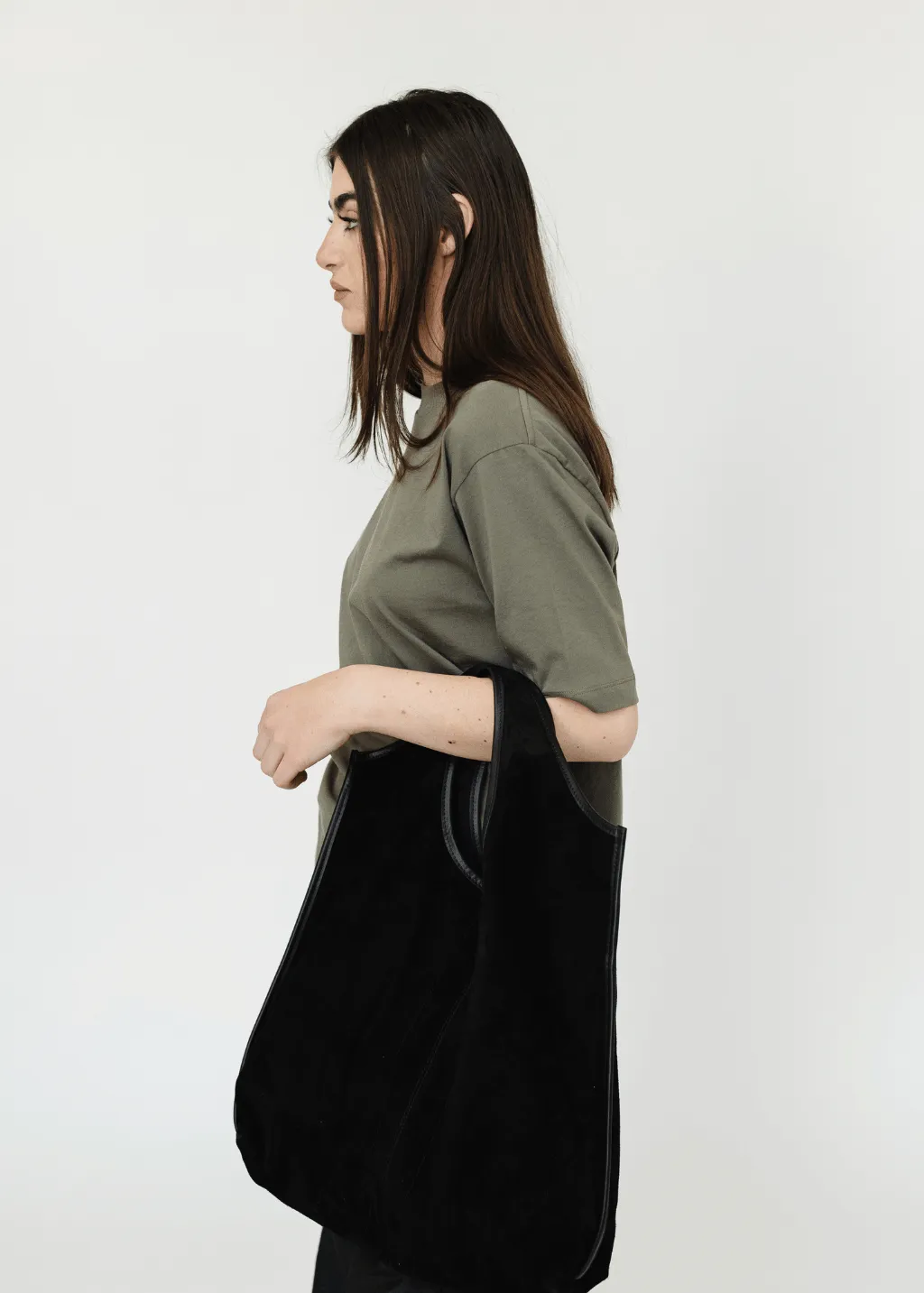 Jerome Dreyfuss Paco Bag in Split Suede Noir