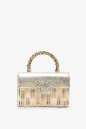 Jewel Efflorescence rattan mini bag