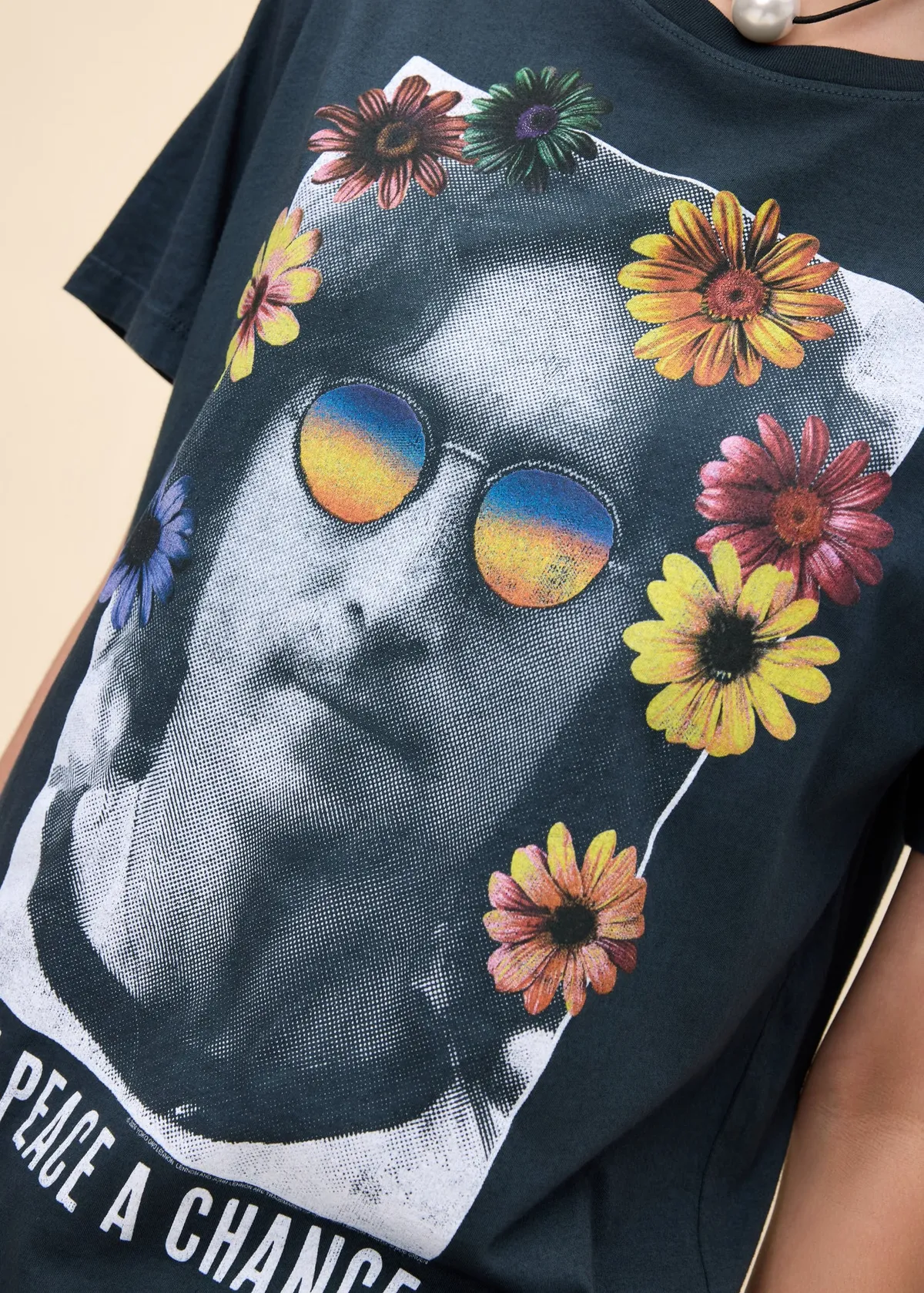 John Lennon Give Peace a Chance Boyfriend Tee