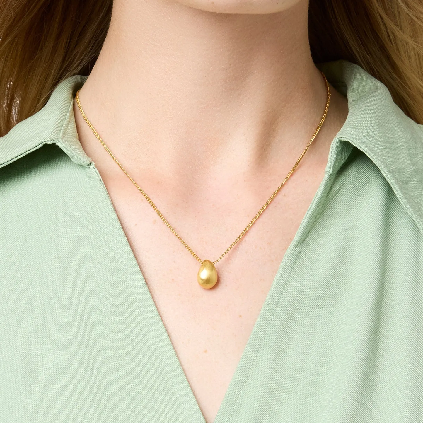 Julie Vos 24K Gold Plated Wave Delicate Necklace