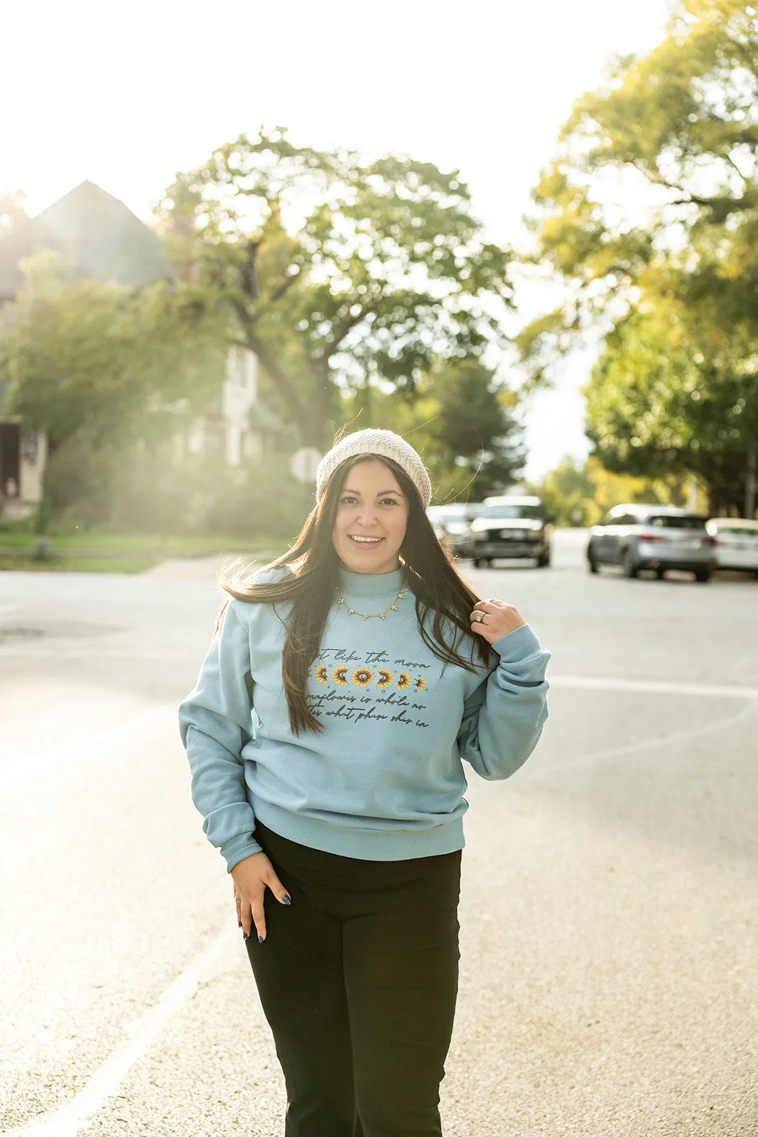 just like the moon mockneck sweatshirt
