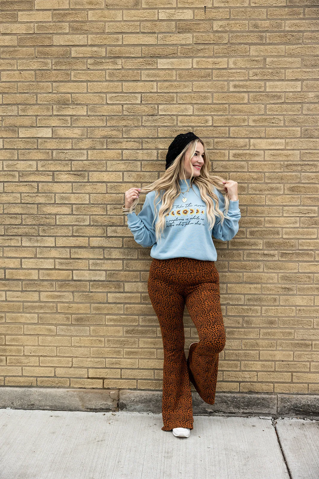 just like the moon mockneck sweatshirt