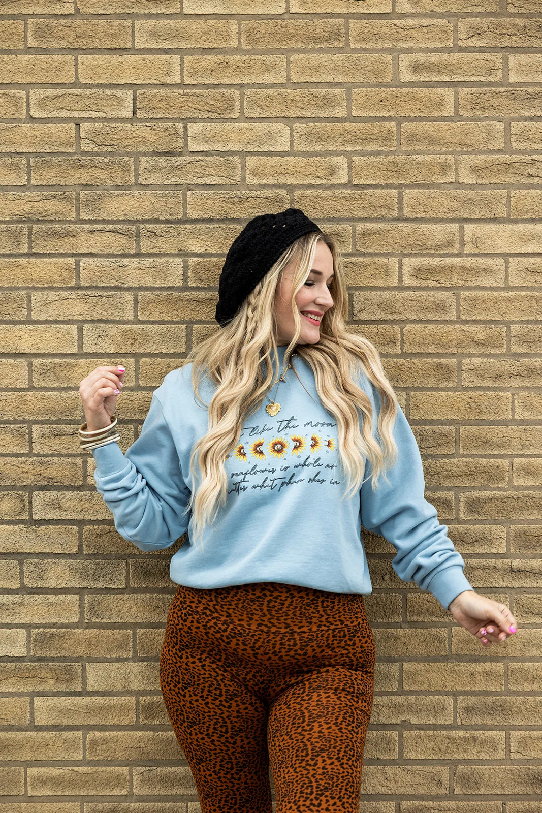 just like the moon mockneck sweatshirt