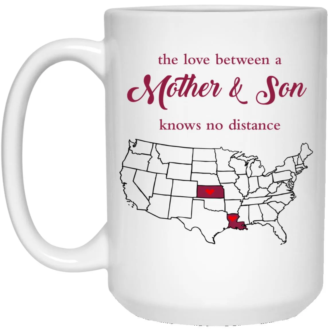 Kansas Louisiana The Love Between Mother And Son Mug
