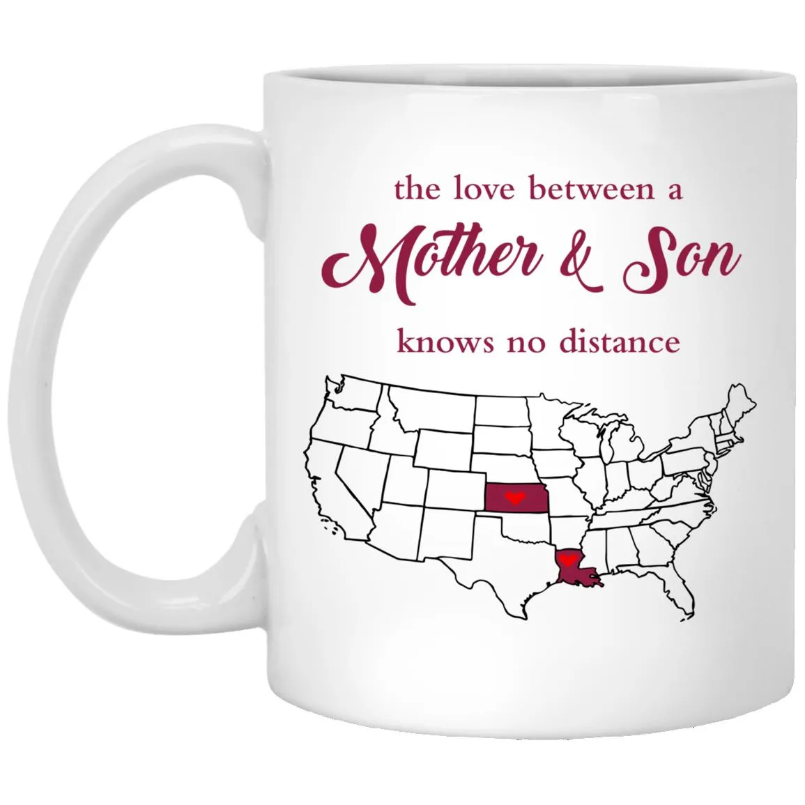 Kansas Louisiana The Love Between Mother And Son Mug