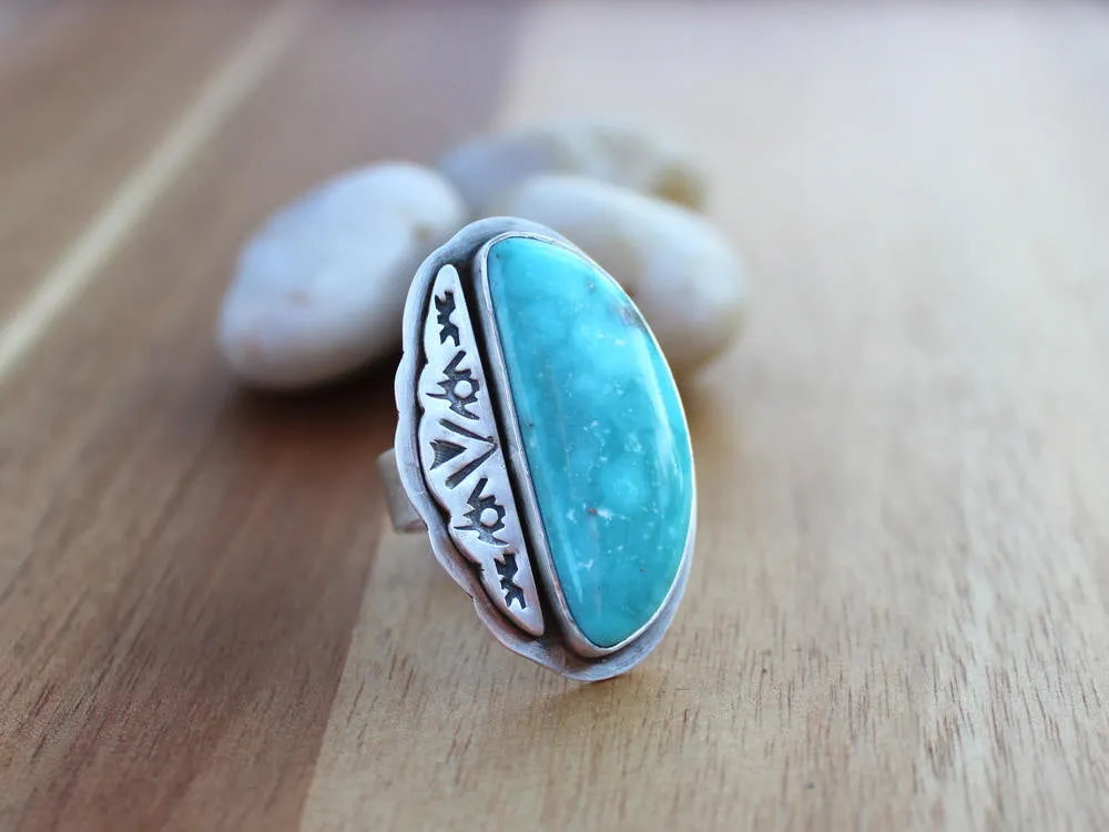 Kingman Turquoise Statement Ring