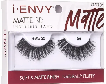 Kiss Envy Matte 3D Invisible Band Eyelashes: Elevate Your Lash Game- KMEI04